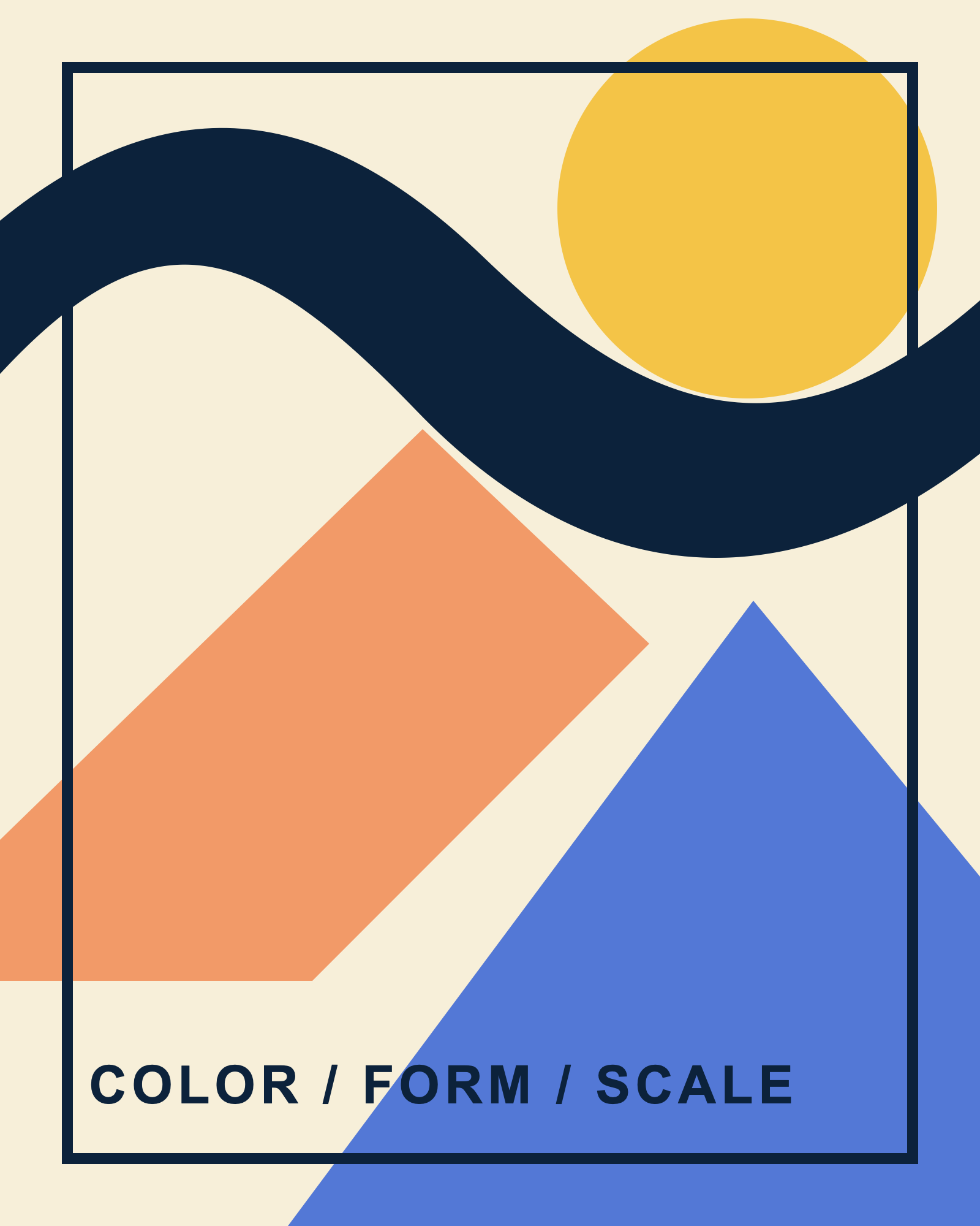 Geometric color study printable poster